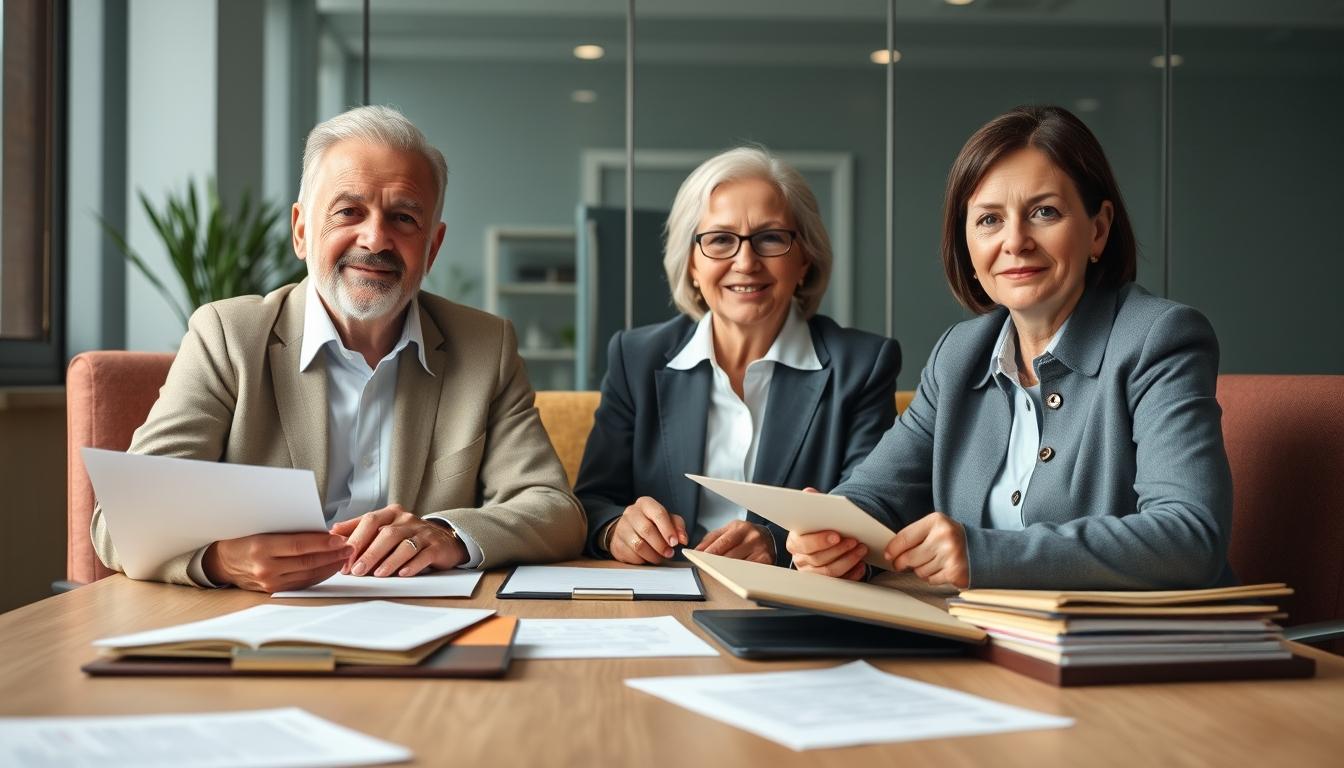 Senior legal team and family support